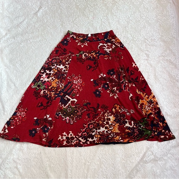 Anthropologie Akemi & Kim rust pattern midi skirt - Picture 2 of 9